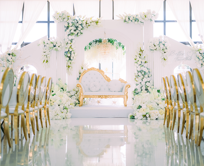 Classic Elegant Backdrop - Gilrose Pavilion